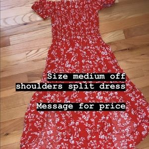 Shein red dress